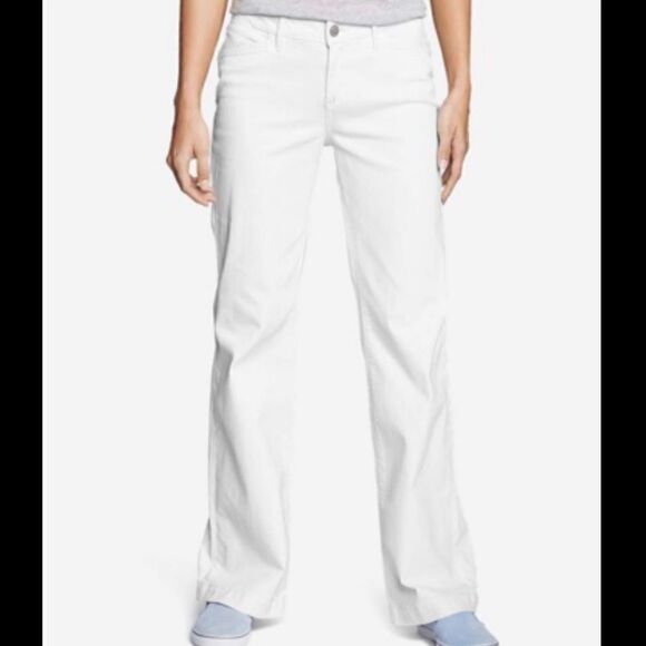 EDDIE BAUER Curvy Denim Jeans in White.Size Various - Picture 1 of 14